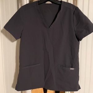 Small charcoal casma fig scrub top